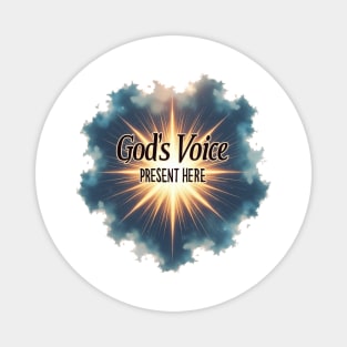 God's Voice Lightning and Clouds -Faith & Divine Presence Magnet